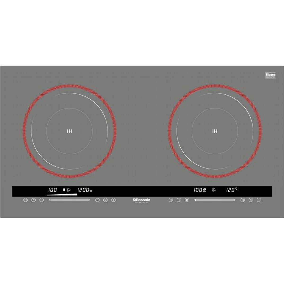 Rasonic 樂信 RIC-SR328/CG 廚房專用雙頭電磁爐 (13A/適合較大櫥櫃空間) (灰色)